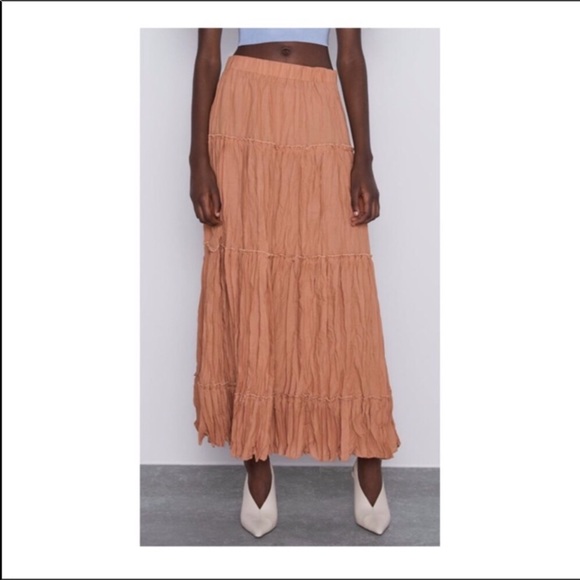 ZARA Wrinkle Effect Maxi Dress - Picture 2 of 7